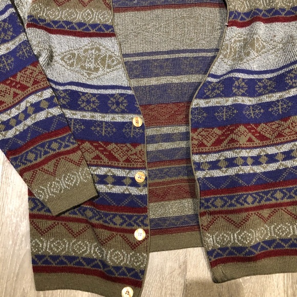 Cool wool cardigan with patterned design - Picture 2 of 3